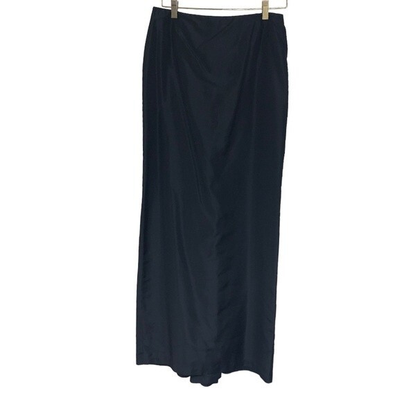 NWT Vintage Black Formal Maxi Skirt Wednesday Addams Women 10 Back Pleat Mermaid - Picture 1 of 6